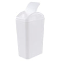 1 Pack Plastic Swing Lid Trash Can Swing Lid Waste Bin White