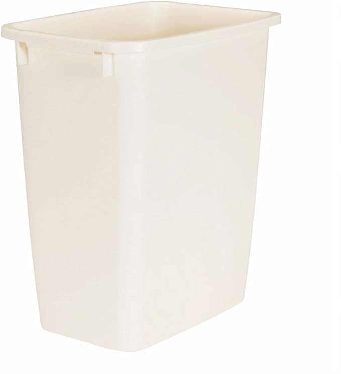 Rubbermaid FG280500BISQU 21 Qt Bisque Wastebaskets (6-Pack)