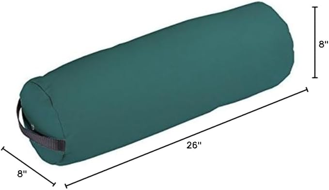 EARTHLITE Bolster Pillow Fluffy – Durable Massage Bolster 100% PU Upholstery incl. Strap Handle/Professional Quality for Massage Tables/Back Pain Relief