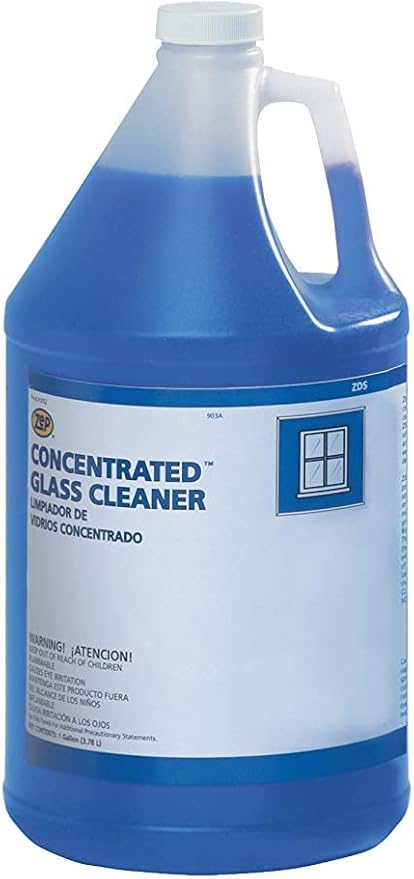 Zep Concentrated Glass Cleaner - 1 Gallon (Case of 4) 105225 - Heavy-Duty Formula for Removing Fingerprints Dirt Soil Dust Surface Smears and Grime