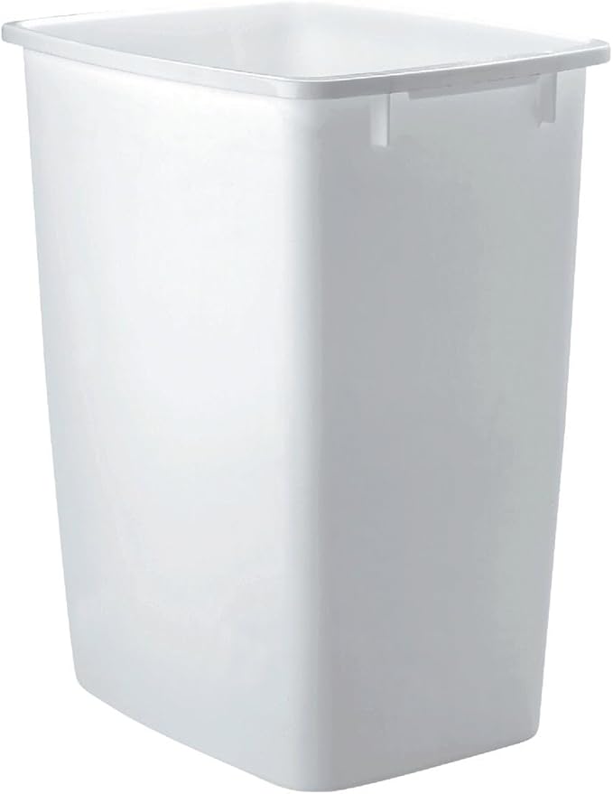 Rubbermaid 2806-TP-WHT Plastic Kitchen Wastebasket White 36-Qt. - Quantity 6