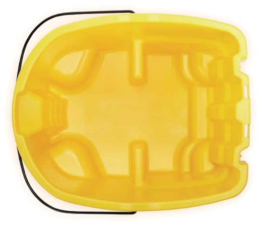 Rubbermaid Commercial Products WaveBrake 26 Qt. Side-Press Mop Bucket and Wringer Combo on Wheels Yellow for Professional/Industrial/Business Heavy-Duty Floor Cleaning/Mopping