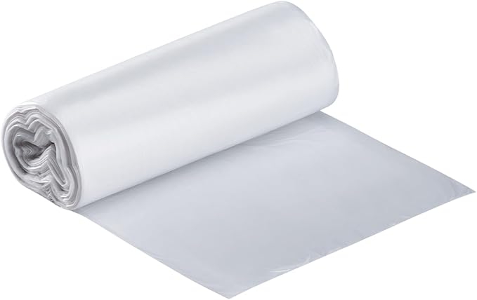 Karat Trash Bags [4-7 Gal - 1000 pc] | 6 Microns | Clear High Density Garbage Can Liners | 24 x 24