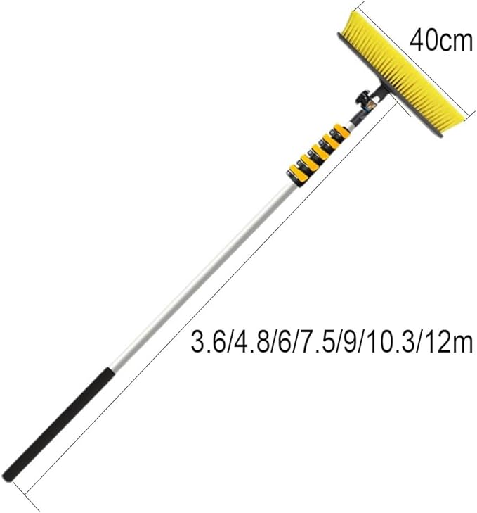 Window Cleaner Tool Solar Panel Cleaning Kit Rotatable Brush Head Telescopic Suitable for Cleaning High Altitude Glass Exterior Walls Cleaning Photovoltaic and Solar Panels.