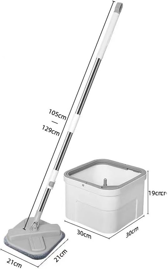 Mop Spray Cleaning Rotating Bucket Square Home No Hand Wash Floor Flat Set