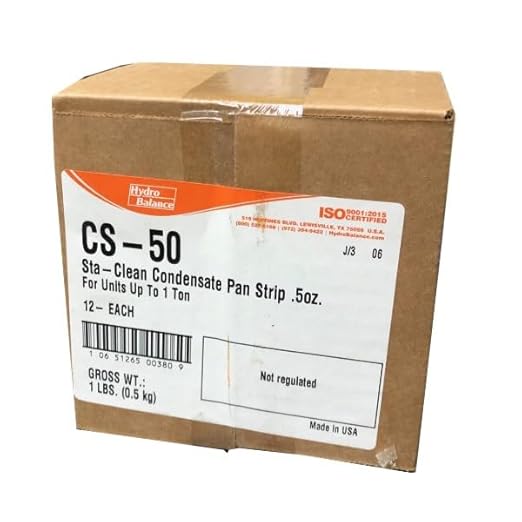 Pack of (12) Hydro Balance Sta-Clean Condensate Mini Drain Strip 1/2 oz - HVAC