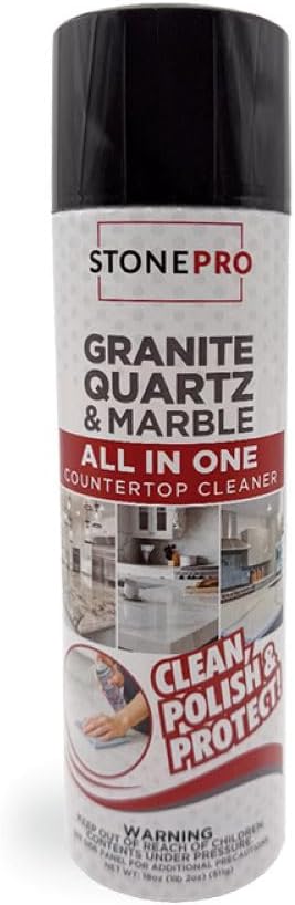 Stone Pro All-in-One Countertop Cleaner Spray - for Quartz Granite Marble &amp More!