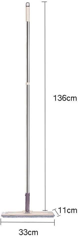 Microfiber Flat MopAluminum Plate Stainless Steel Handle with Extension Scraper Reusable Mop Pads