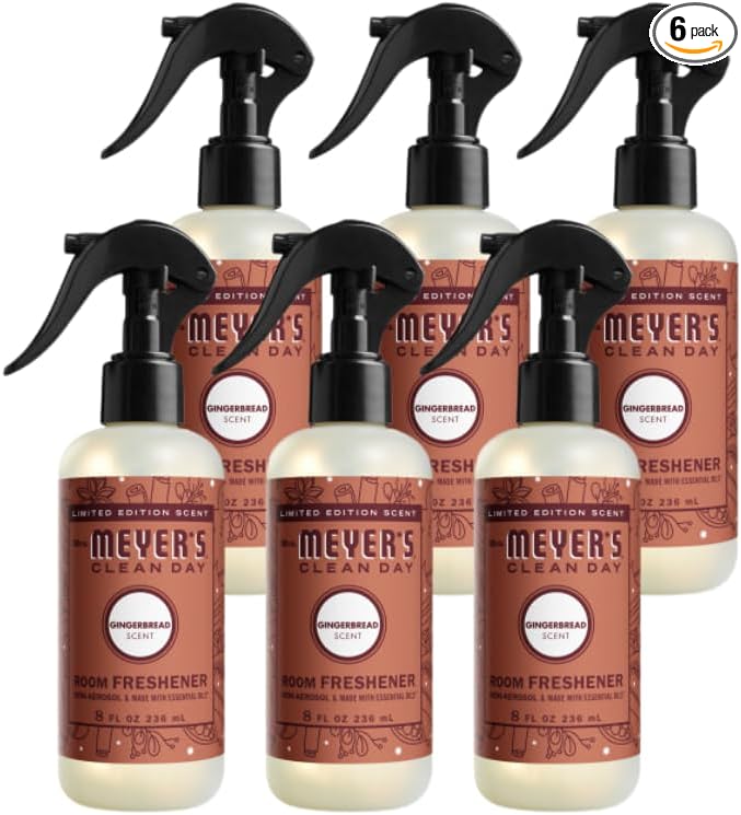 MRS. MEYER'S CLEAN DAY Room Freshener Limited Edition Gingerbread Scent 8 fl oz. (Pack of 6)