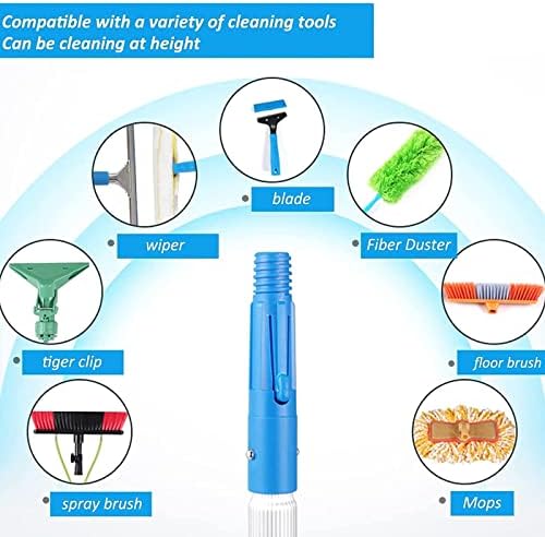 Glass Cleaning Brush Home Water Fed Telescopic Pole Kit Solar Panel Brush Rotating for Photovoltaic PanelCleaning Photovoltaic and Solar Panels 3-12m Window Cleaning Pole Water/Hose Fed Po