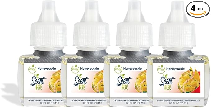 Scent Fill Honeysuckle Plug in Air Freshener 4 Scented Oil Refills