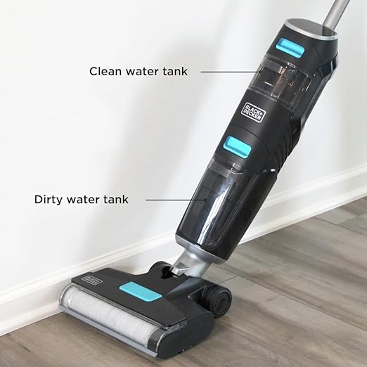 Vacuum Wash Duo Bagless Cordless HEPA Filter Stick Vacuum for Multi-Surfaces in Black with Bonus Accessories