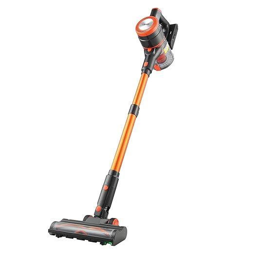VEVOR Cordless Vacuum Cleaner 40KPA Max Suction Rechargeable Anti-Tangle Stick Vacuum with LED Display Screen Lightweight Handheld Vac with 47mins Runtime for Home Carpet Pet Hair Hard Floor
