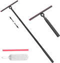 Shower Squeegee for Glass Doors Window Squeegee for HomeSqueegee with Telescopic Extension PoleProfessional Window Cleaning Tool Black for Mirror Glass Ceramic Tile