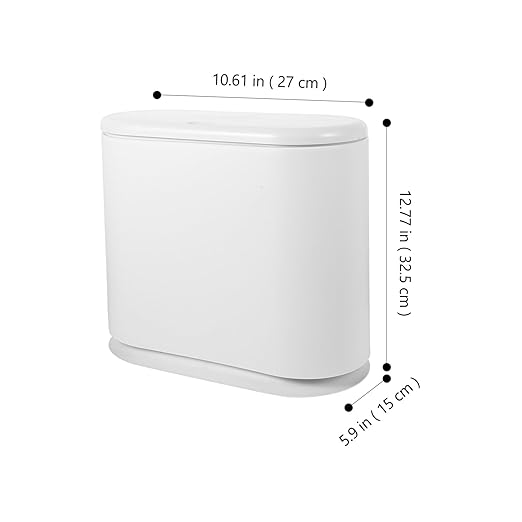 Homoyoyo Slim Plastic Trash Can for Bathroom Kitchen and Office Space-Saving Wastebasket Easy to Use and Clean Versatile for Home and Dorm Decor