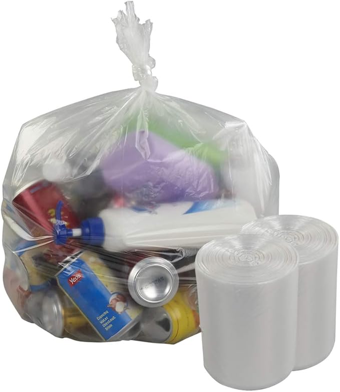 4 Gallon Clear Trash Bag 1500 Counts Small Garbage Bag 15 Rolls