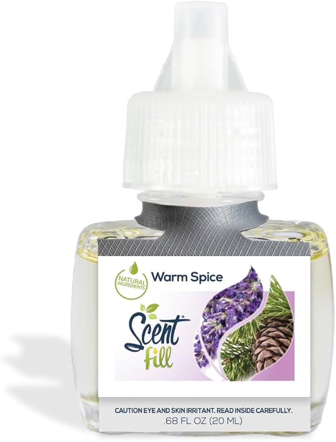 Scent Fill Warm Spice Plug in Air Freshener 4 Scented Oil Refills
