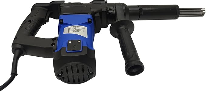 Electric Needle Scaler Gun 110V/1100W Industrial Rust Remover with 3200-3400 BPM Includes 100 Needles &amp 30 Min Max Runtime Portable Descaler for Metal Weld Slag &amp Ship Maintenance