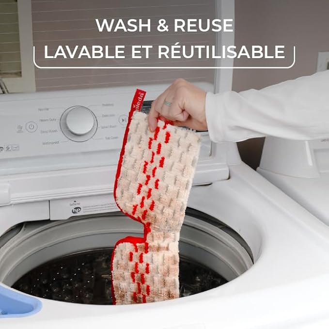 Vileda Promist Max Spray Mop - 360 Degree Swivel Red Cotton Head Multiple Surfaces