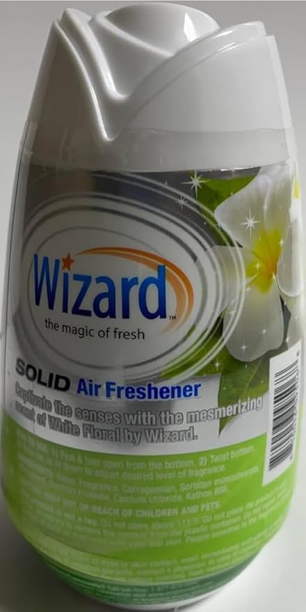 Wizard The Magic of Fresh gel Air Freshener solid air freshener 7.8 oz white floral (Pack of 12)