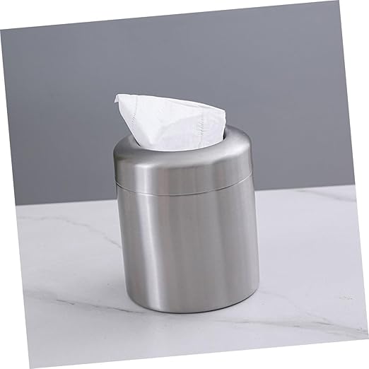 Small Stainless Steel Trash Can for Office and Bathroom Compact Recycling Bin Space-Saving Design for Desk Stylish Wastebasket for Home Decor