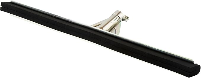 Restaurantware-SQUEEGEE ONLY: Clean Tek Professional 21.75 Inch Floor Squeegee 1 Broom With Double Rubber Blade - Handle Sold Separately Heavy-Duty Steel Wiper For Concrete Floor