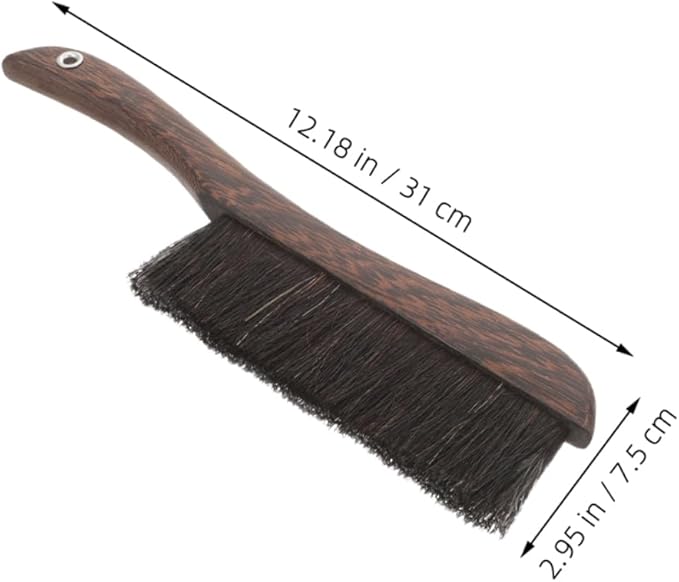 TIDTALEO 2pcs Wooden Handheld Cleaning Brush for Furniture Keyboards and Musical Instruments Soft Bristle Broom for Use