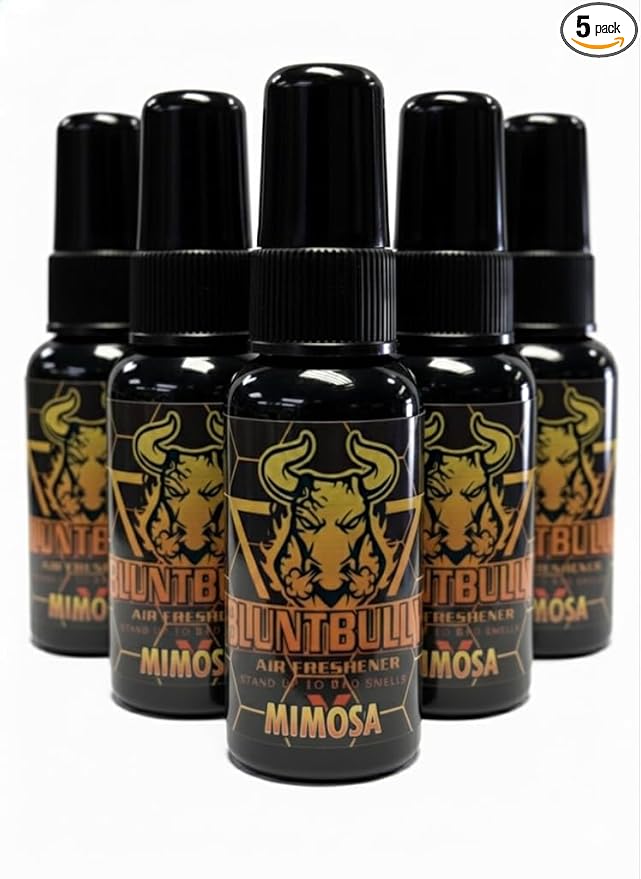 Air Freshener (Mimosa) (5 Pack) Premium Oil Based Air Freshener Spray. Long-Lasting Room Bathroom Office &amp Car Scent | Eliminates Odors from Smoke Pets &amp More
