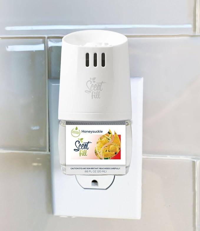 Scent Fill Honeysuckle Plug in Air Freshener 4 Scented Oil Refills