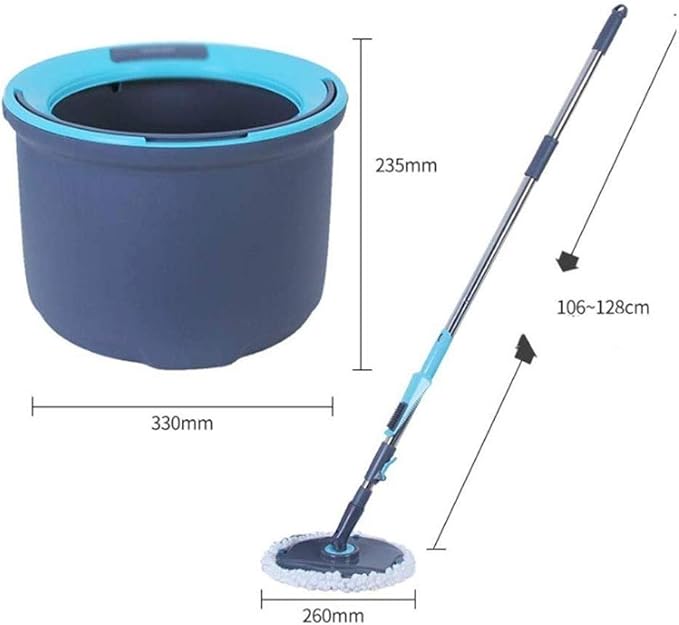 Mop360 Degree Rotating Mop Bucket Home Cleaner with 4 HeadsPlastic