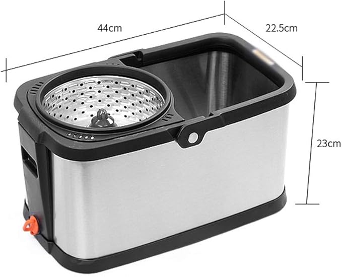 Mop Bucket - Rotary Stainless Steel Free Hand Wash Household Automatic Good God Drag MOP