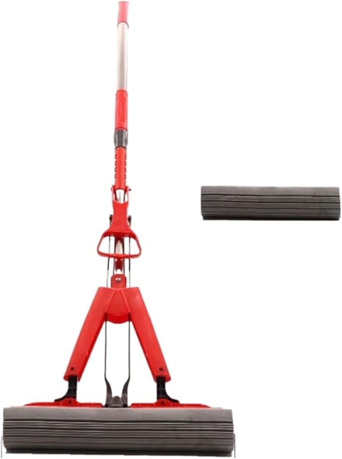 Squeeze Floor Magic Mop Collodion Foldable Free Hand Washing Household Self-Tapping Mops Cleaning Home Tools(1 mop 2 Head-a)