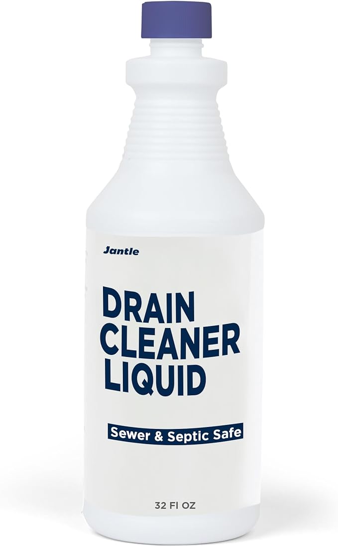 Drain Cleaner Liquid Drain Clog Remover 12 PK (32 Oz Per Bottle) Shower Drain Cleaner Hair Clog Removal - Plumbing &amp Septic Safe - Breaks Down Grease Paper Fat Oil - Easy to use - 3 Pack