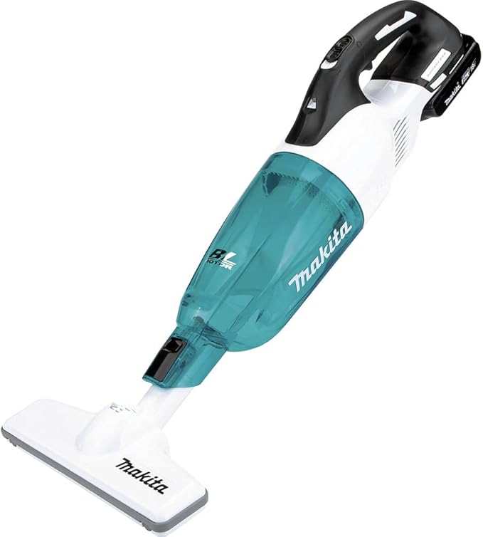 Makita XLC03R1WX4 18V LXT Lithium-Ion Compact Brushless Cordless Vacuum Kit Trigger W/Lock (2.0Ah) White
