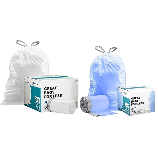 Plasticplace Custom Fit Trash Bags simplehuman Code H Compatible 8-9 Gallon 30-35 Liter18.5 x 28 200 Count White &amp Custom Fit Trash Bags Simplehuman Code H Compatible 30-35 Liter