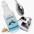 Steam &amp Go - The Housekeeper Steam Cleaner For Floors &amp Demineralized Water Bundle 10-in-1 Hard Floor Cleaner Machine &amp Grout Steam Cleaner with Floor Cleaning Solution Clean Ocean 32 o