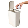 Trash Can with Lid - Wastebasket Dustbin | Wastebasket Compact 10L Dustbin for Dorm Corner Bedroom Indoor Sink Home Bathroom Toilet Workplace