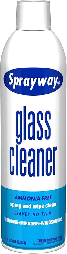 Sprayway Glass Cleaner with Foaming Spray for a Streak-Free Shine for Home and Automotive Use19 oz.(Pack of 12)