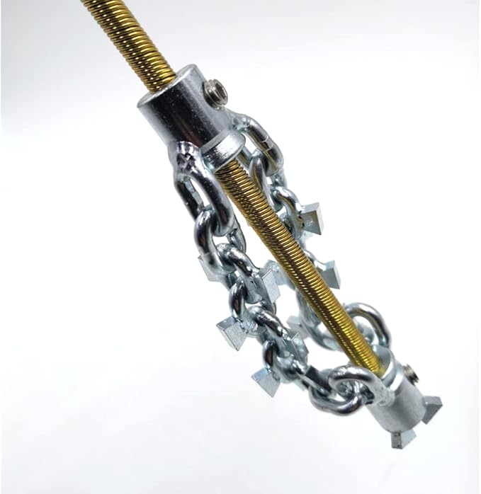 with drill-head drain clog remover DN65mm pipe cleaning cutter 6mm flexible shaft cable kitchen pipe unclog