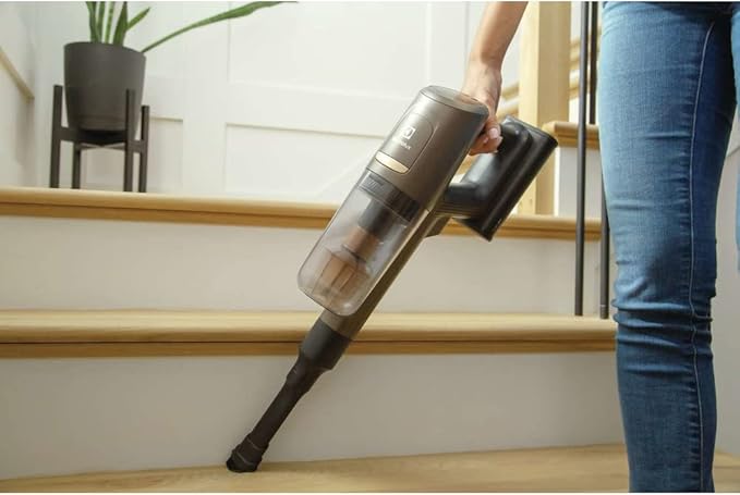 Electrolux Ultimate800 EHVS85W3AM Complete Home Lightweight Cordless Stick Vacuum Motorized Nozzles 5-Step Filtration LED Smart Display for Floors Upholstery Mattresses in Mahogany Bronze