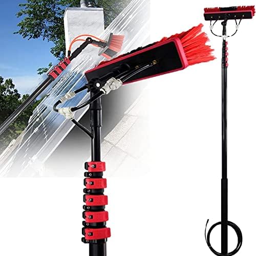 Telescopic Glass Cleaning Brush12Ft-36Ft Window Cleaning Pole Water Fed Telescopic Brush Extendable Cleaner Conservatory RoofCleaning Photovoltaic and Solar Panels Gla7.2 m