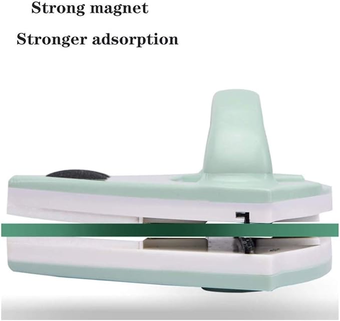 Light Green Glass WipeMagnetic Window Cleaner Side Surface Cleaning Brush Wiper Squeegee