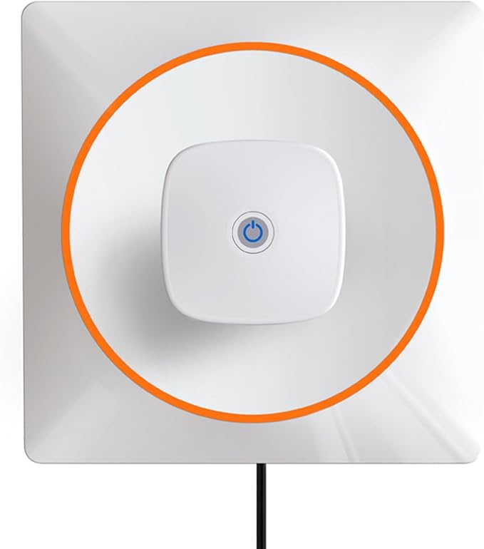 Window Cleaning Robot with Dual Water Spray Remote Control Automatic Window Cleaner Robot with Anti-Falling Sensor Detection Suitable for Windows Ceramic Tiles White