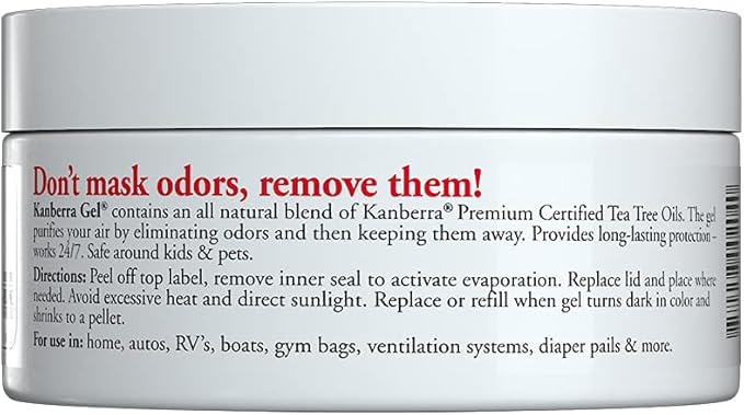 Kanberra Gel | Odor Removing Gel | Stop Odors Naturally | Pure Tea Tree Gel | The Original All Natural Air Purifier | NEW 16oz size