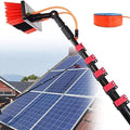 Glass Cleaning Brush Home Water Fed Telescopic Pole Kit Solar Panel Brush Rotating for Photovoltaic Panel10.8M Telescopic Cleaning Brush for Solar Panels &amp Windows - Water Fed Multi-Angle E