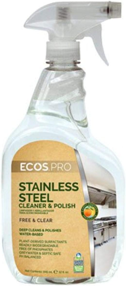 Earth Friendly PL933032 Stainless Steel Cleaner &amp Polish - 22 Oz