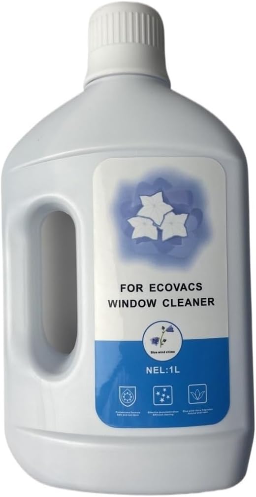 Original Window Cleaning Solution |Compatible with Ecovacs WINBOT W1PRO/W2 PRO/W960/W920/W880 1L Blue Chimes Scent Streak-Free Glass Cleaner with Eco-Friendly Formula