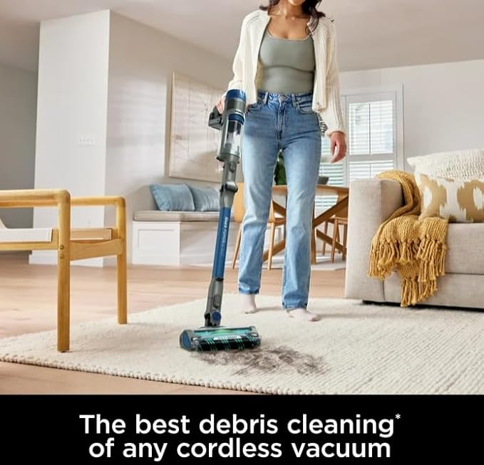 Shark IP1250 PowerDetect Cordless Stick Vacuum Cleaner - DuoClean Detect Nozzle &amp MultiFLEX Wand Blue (Renewed)