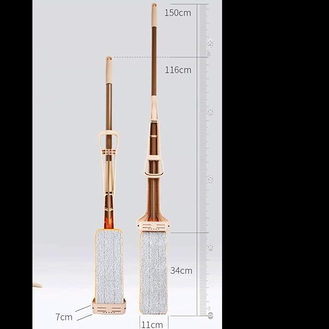 Mop - Hardwood Floor Mop Stainless Steel Handle with Extension Mop Pads for Wet or Dry Floor Cleaning