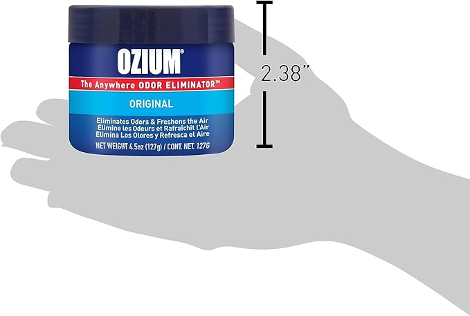 Ozium Air Sanitizer 4.5 oz Gel: Odor Eliminator for Strong Odor Car Air Freshener (Original 1 Pack)